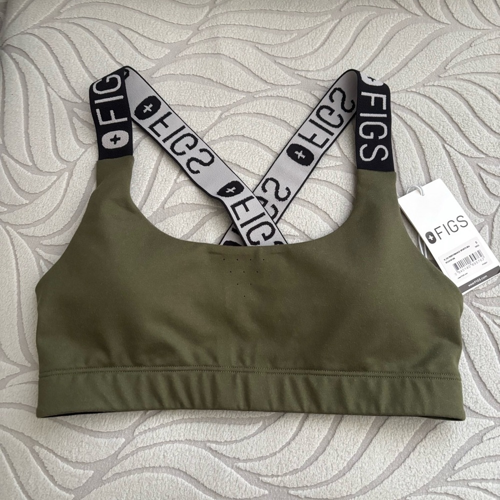 *SOLD* FIGS Olive Green Women's Sports Bra